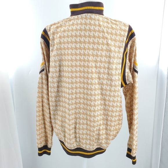 Exsto tan and white pattern jacket mock turtleneck - Picture 4 of 14